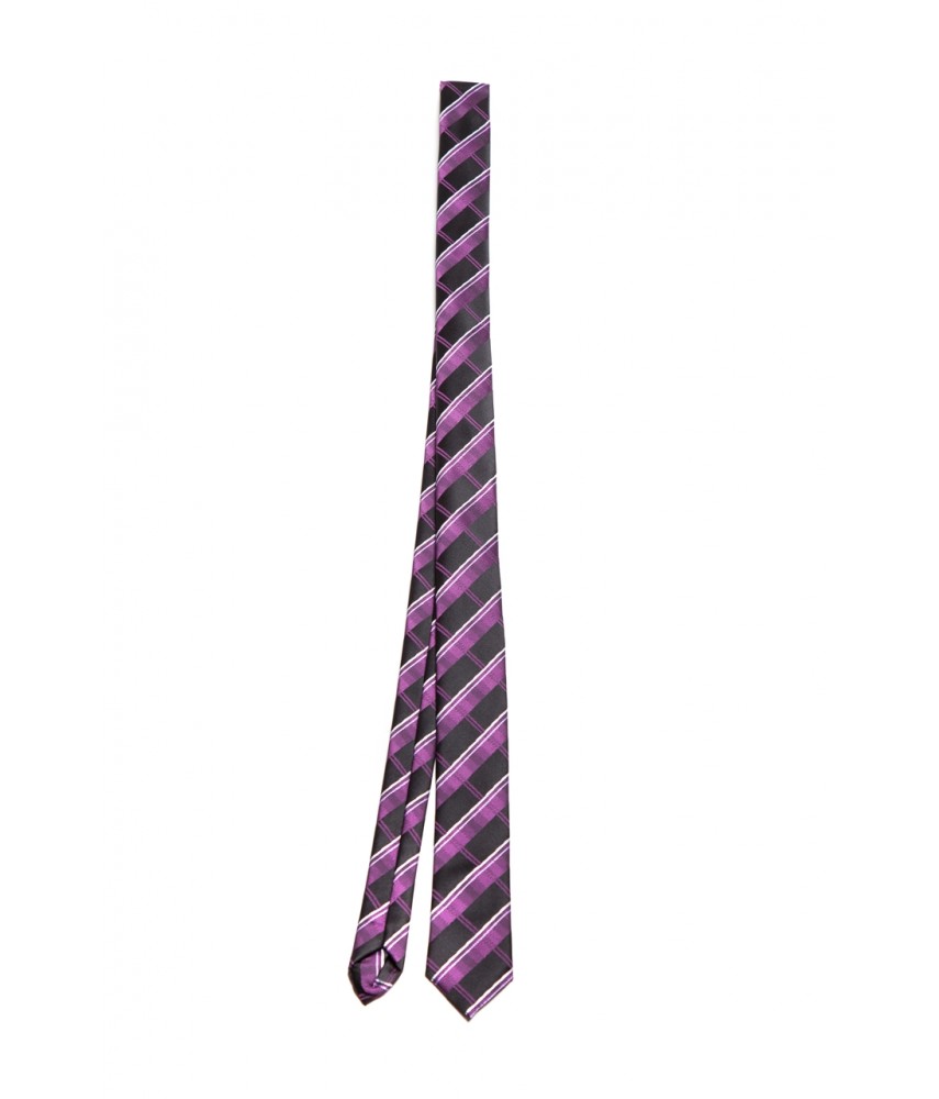 Cravata model negru cu mov 